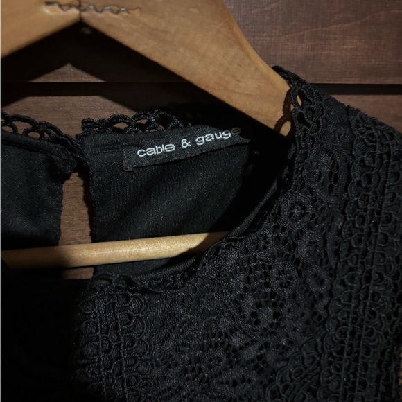 Cable & Gauge Black Lace Mini Dress - Picture 2 of 4
